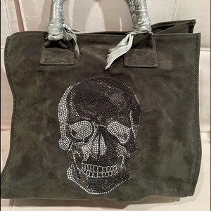 Suede Hipchik Suede Skull tote - Brand New